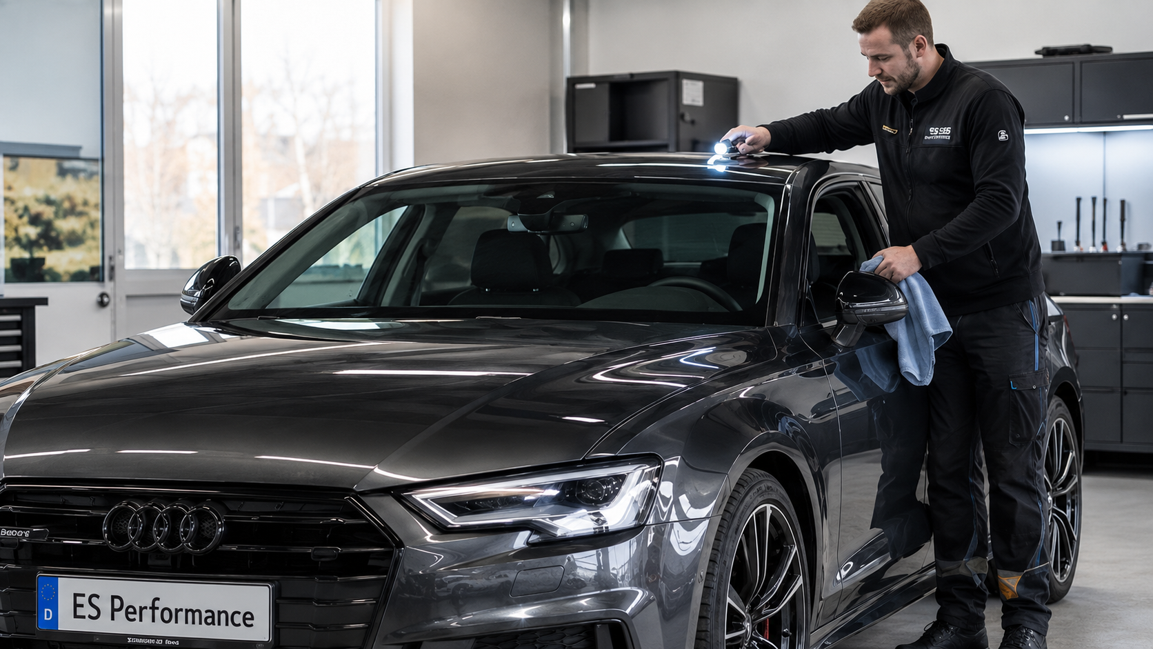Fahrzeug in der ES Performance Werkstatt